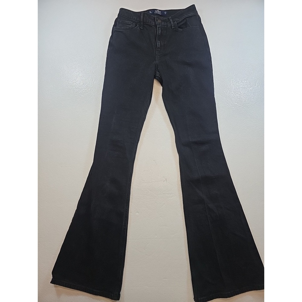 Hollister California High Rise Vintage Flare Jeans w25 L34 Black Jeans